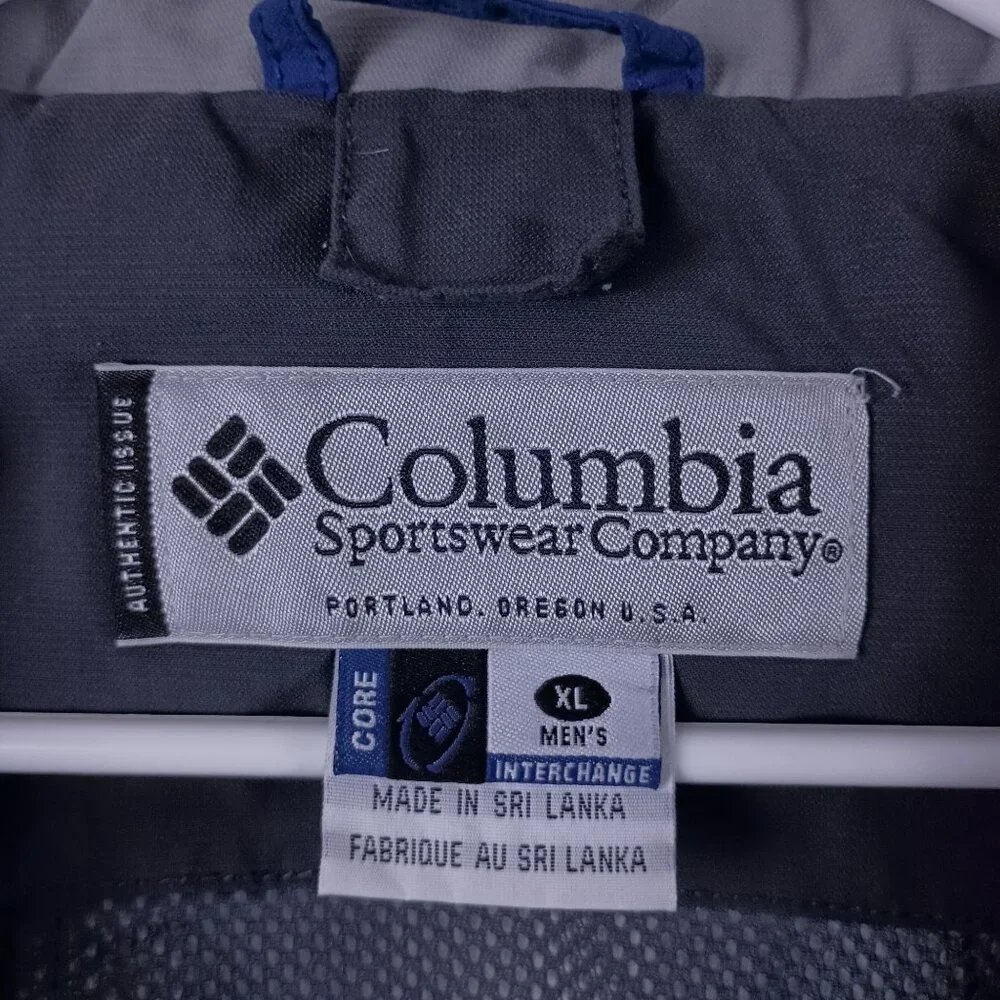 Columbia Bugaboo Colorblock Jacket Full Zip Snap Mens XL Blue Gorpcore Slouchy